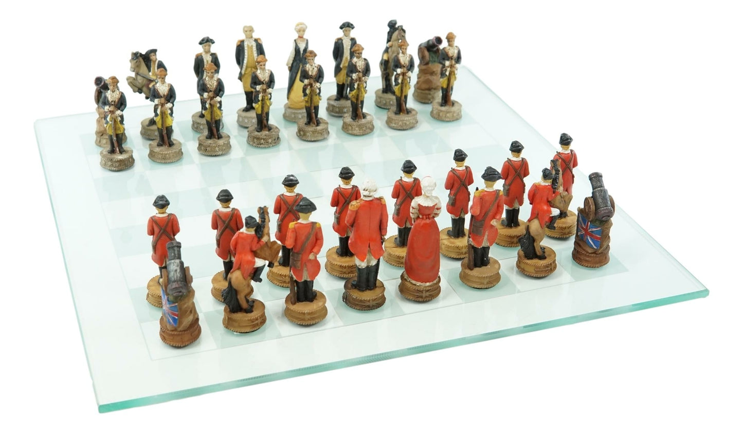 Ebros American Revolutionary War US Continental VS British Imperial Army Chess