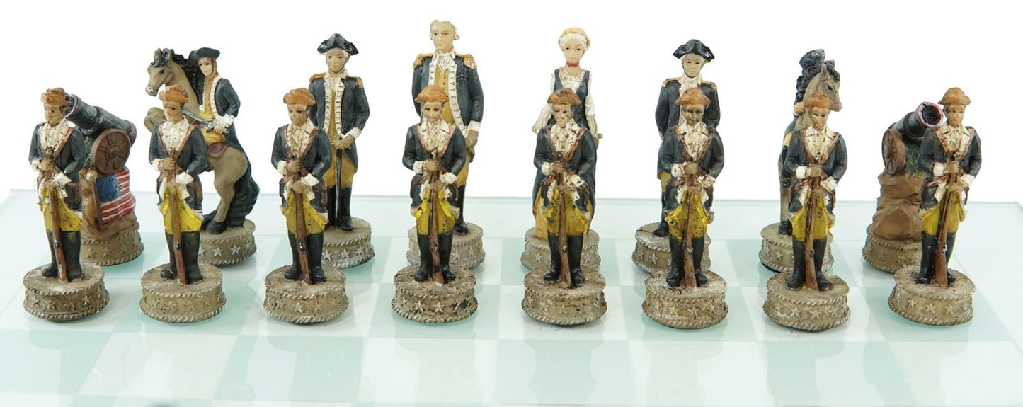 Ebros American Revolutionary War US Continental VS British Imperial Army Chess