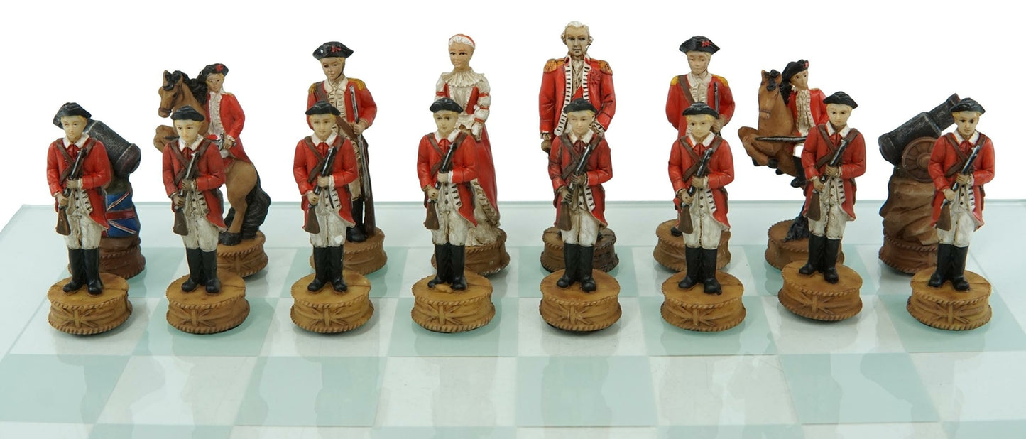 Ebros American Revolutionary War US Continental VS British Imperial Army Chess