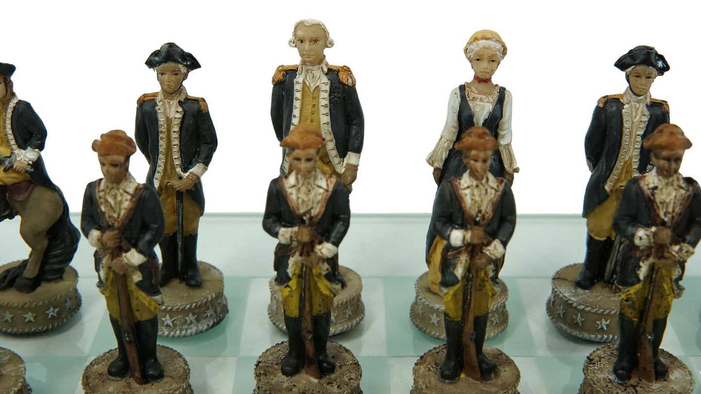 Ebros American Revolutionary War US Continental VS British Imperial Army Chess