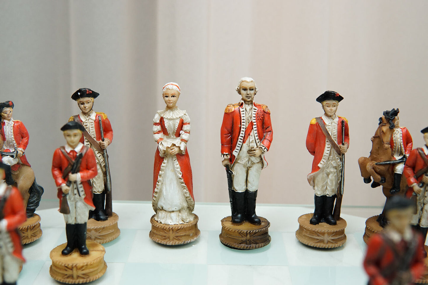 Ebros American Revolutionary War US Continental VS British Imperial Army Chess