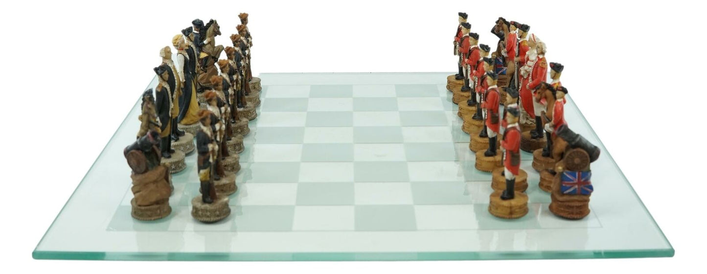 Ebros American Revolutionary War US Continental VS British Imperial Army Chess