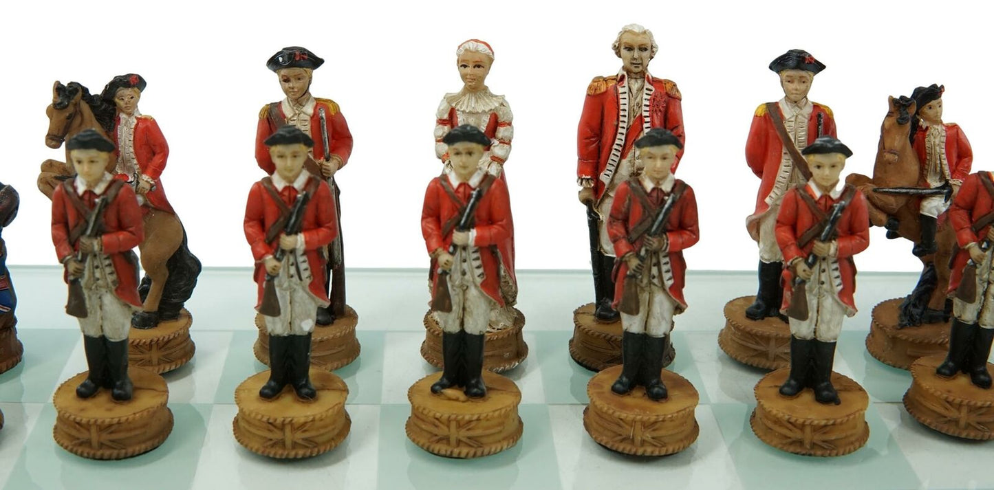 Ebros American Revolutionary War US Continental VS British Imperial Army Chess