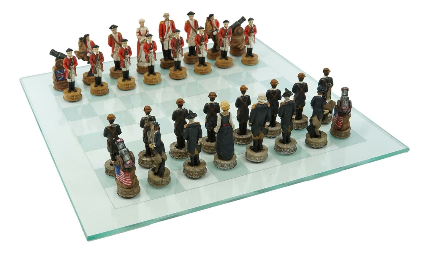 Ebros American Revolutionary War US Continental VS British Imperial Army Chess