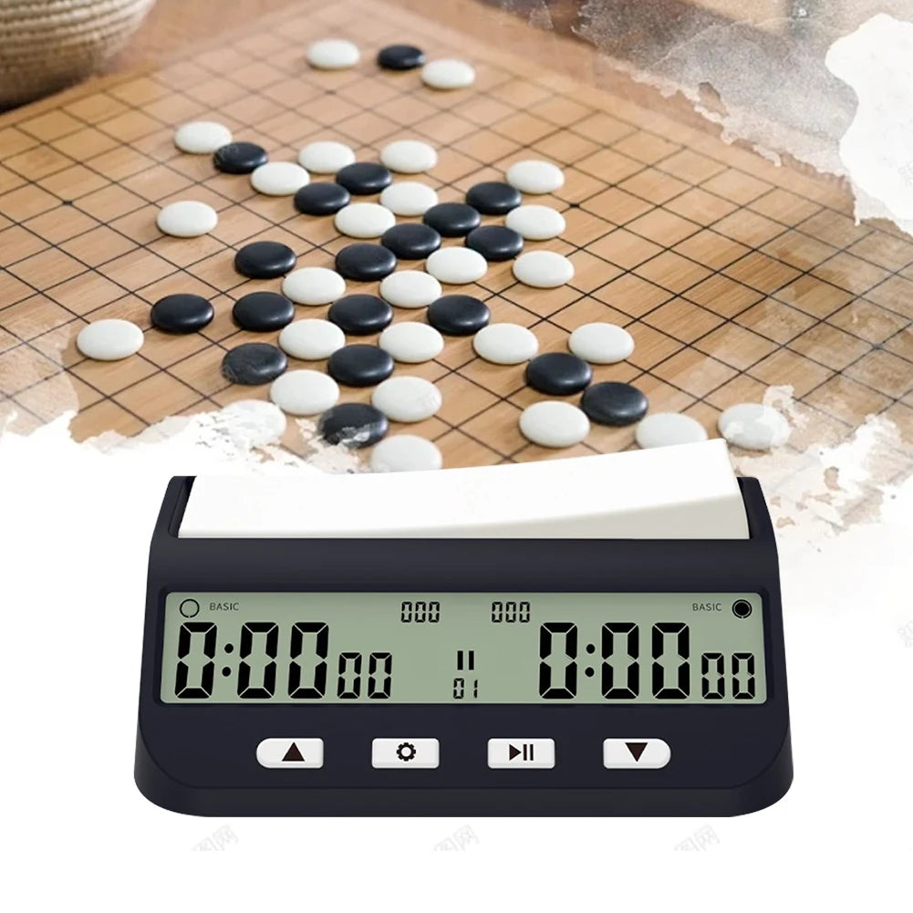 Chess Clock Professional Advanced Chess Digital Timer Multipurpose Portable Game Timer with Basic Bonus Delay and Positive Time